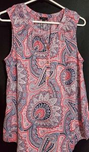 Paisley sleeveless blouse